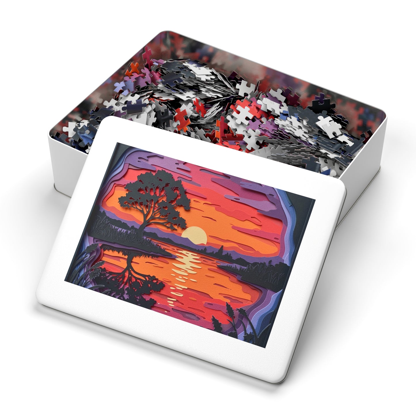 Sunset Paper Art Jigsaw Puzzle