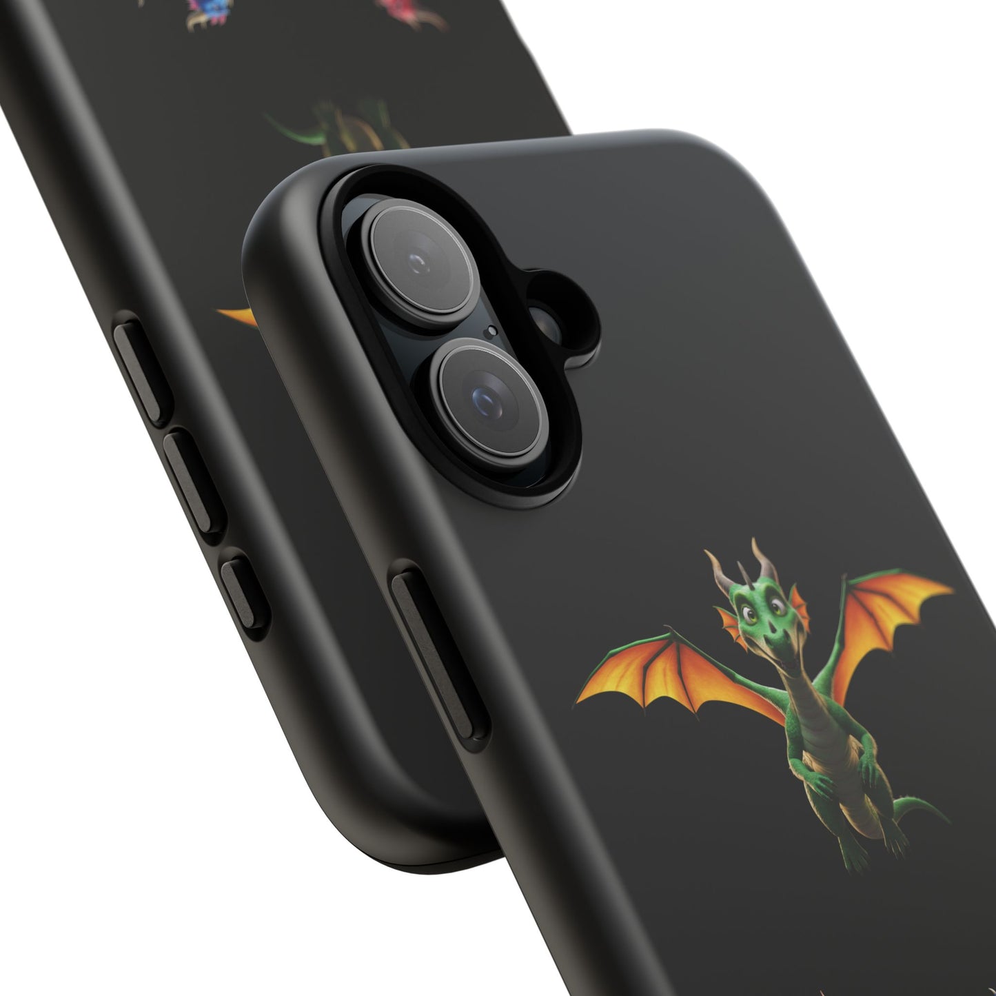 Vibrant Fantasy Dragon iPhone Case - Tough Armor Cover for iPhone 15/14/13 - Colorful Mythical Wings Gift for Dragon Lovers