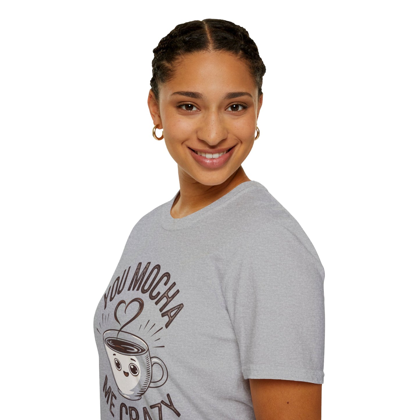 You Mocha Me Crazy T-Shirt - Cute Coffee Pun Graphic Tee - Funny Coffee Lover Shirt - Foodie Gift - Barista Humor Tee - Unisex XS-5XL