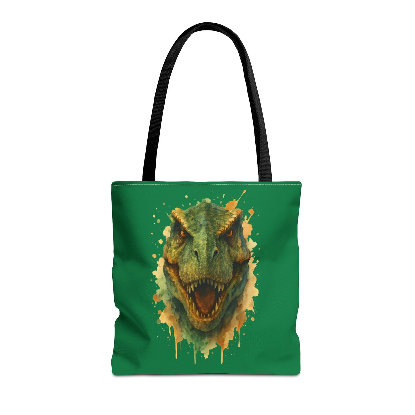 Watercolor T-Rex Tote Bag - Eco Canvas Dino Shopper, Dinosaur Lover Gift, Book Bag, Reusable Grocery Tote - Aesthetic Paleontology Art