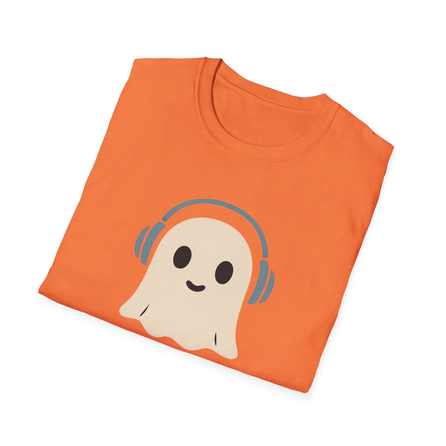 Dead Beats Ghost T-Shirt - Funny Music Halloween Shirt - Cute Ghost with Headphones Tee - Gift for DJs, Musicians and Spooky Season