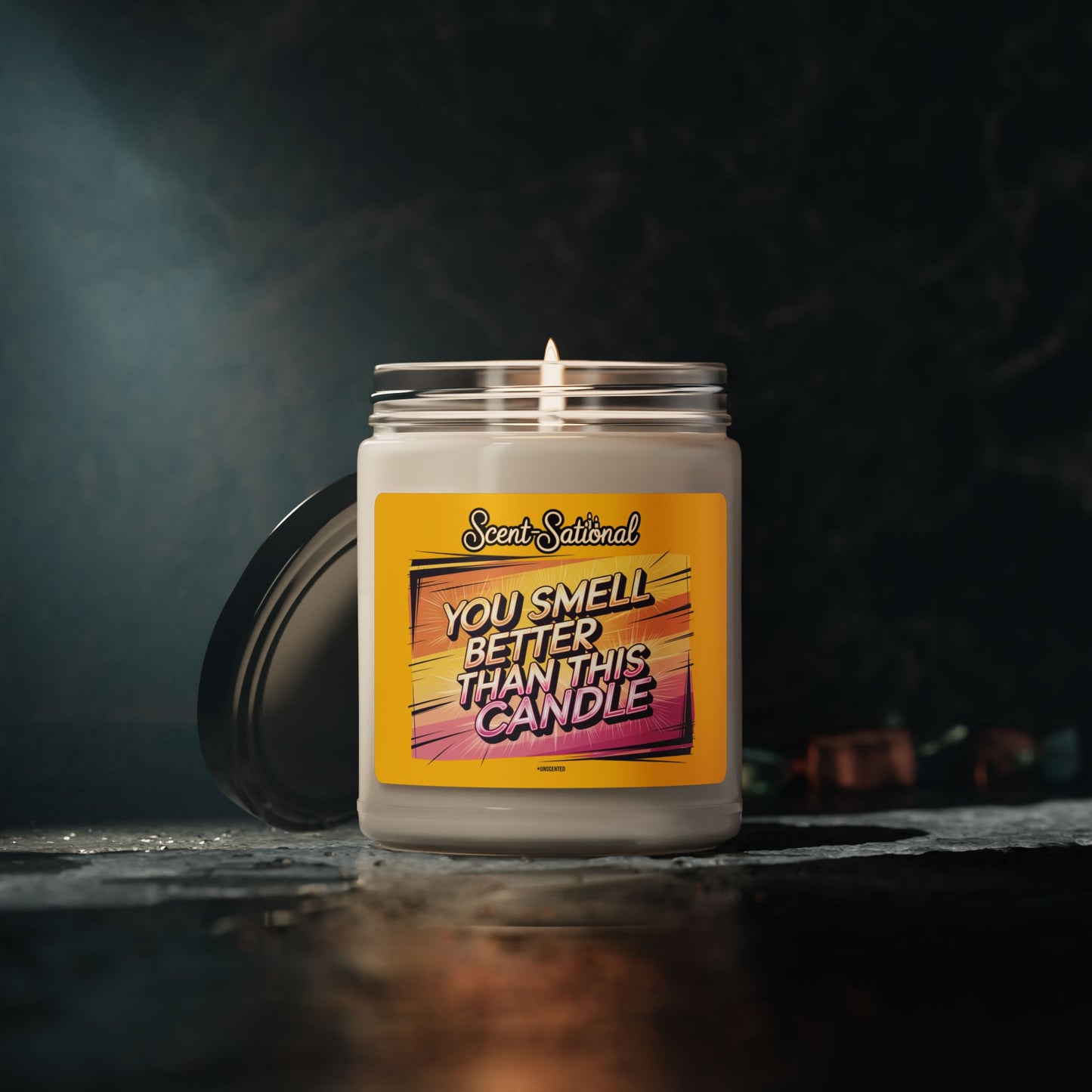 Funny Unscented Candle, You Smell Better Than This Candle, Gag Gift, Eco-Friendly Soy Candle, Reusable Jar, Birthday Or Office Gift Idea