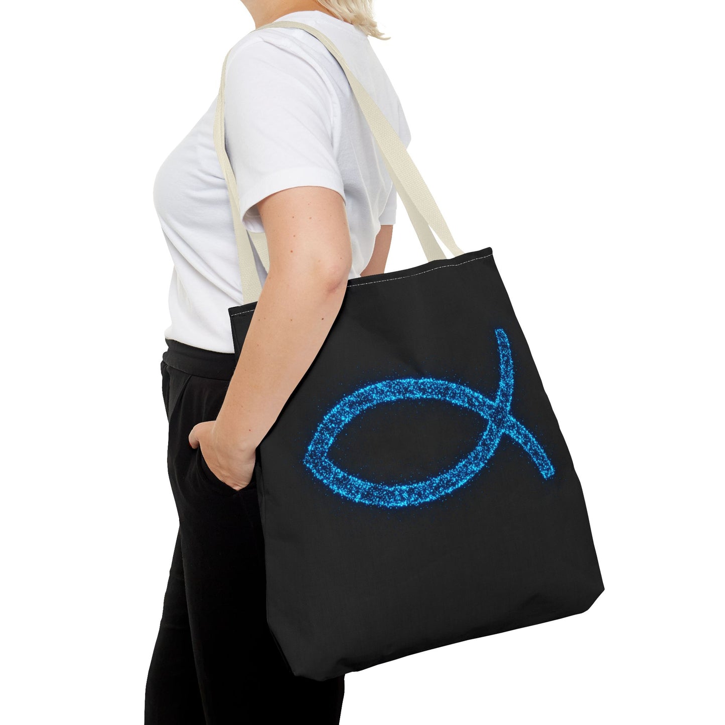 Sparkling Fish Symbol Tote Bag - Inspirational Vibes