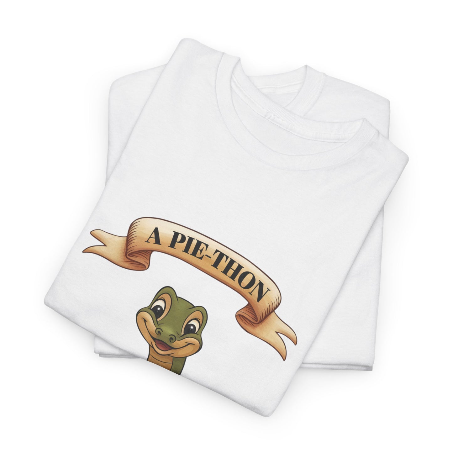 A Pie-Thon Funny Snake Pun Shirt – Cute Animal Joke T-Shirt – Quirky Graphic Tee for Pun Lovers, Reptile Fans, and Unique Gift Ideas