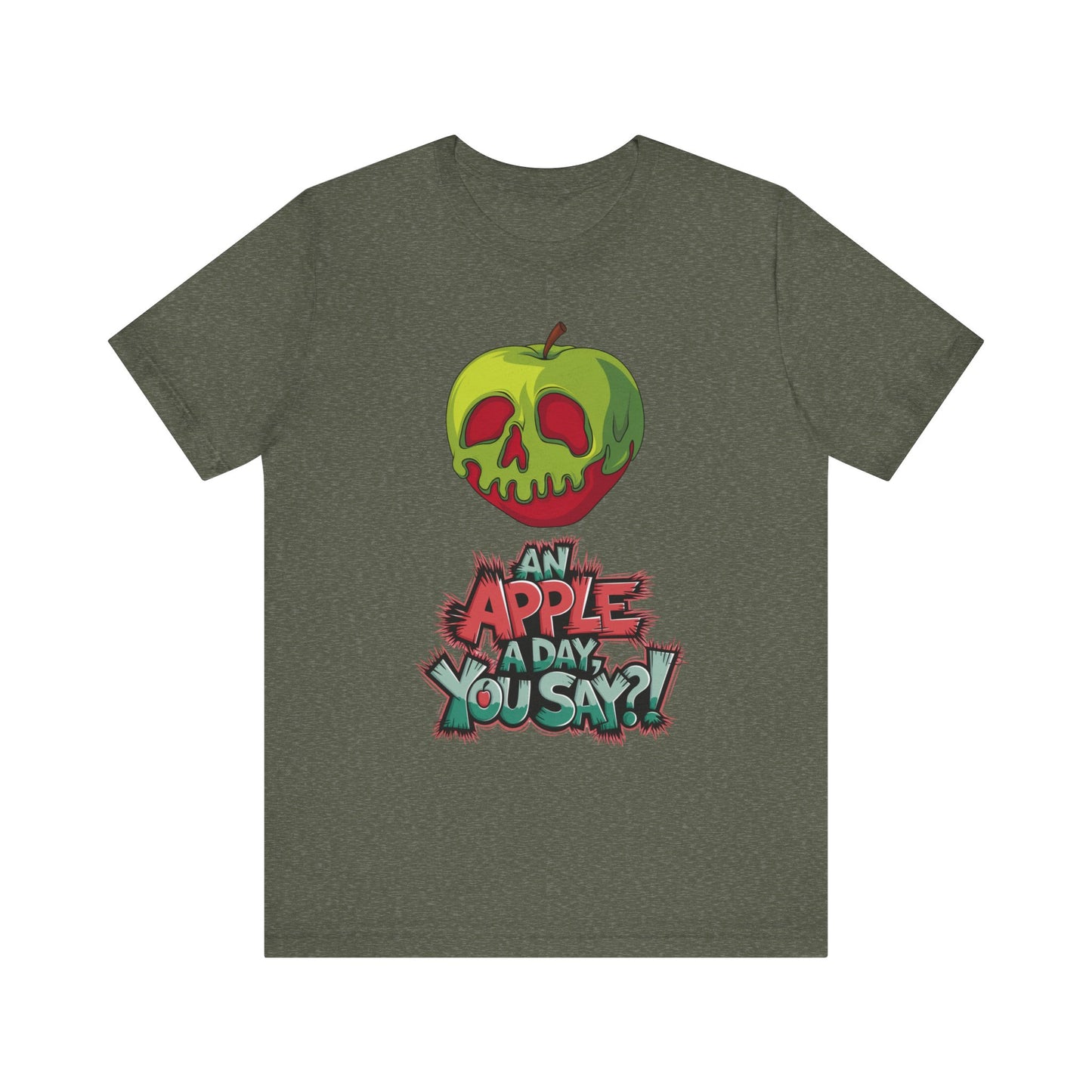Funny Apple Skull Shirt – An Apple A Day You Say? – Grunge Fruit Tee – Y2K Nostalgia T‑Shirt – Gift for Fruit Lovers