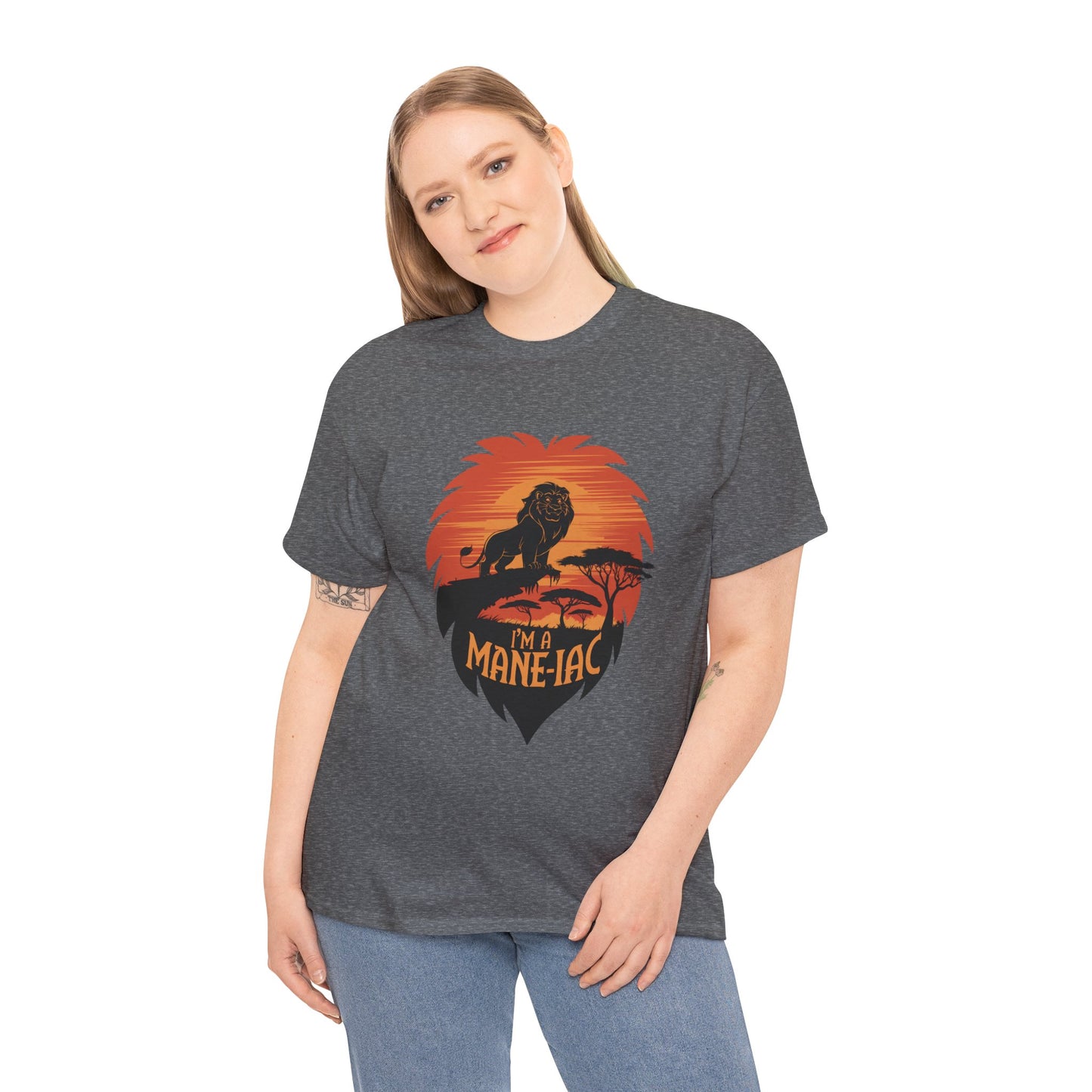 I’m a Mane-iac Lion Classic Fit Tee – Clean Stylized Animal Art, Funny Mane Pun, Everyday Quiet Luxury, Perfect for Smart Casual Looks