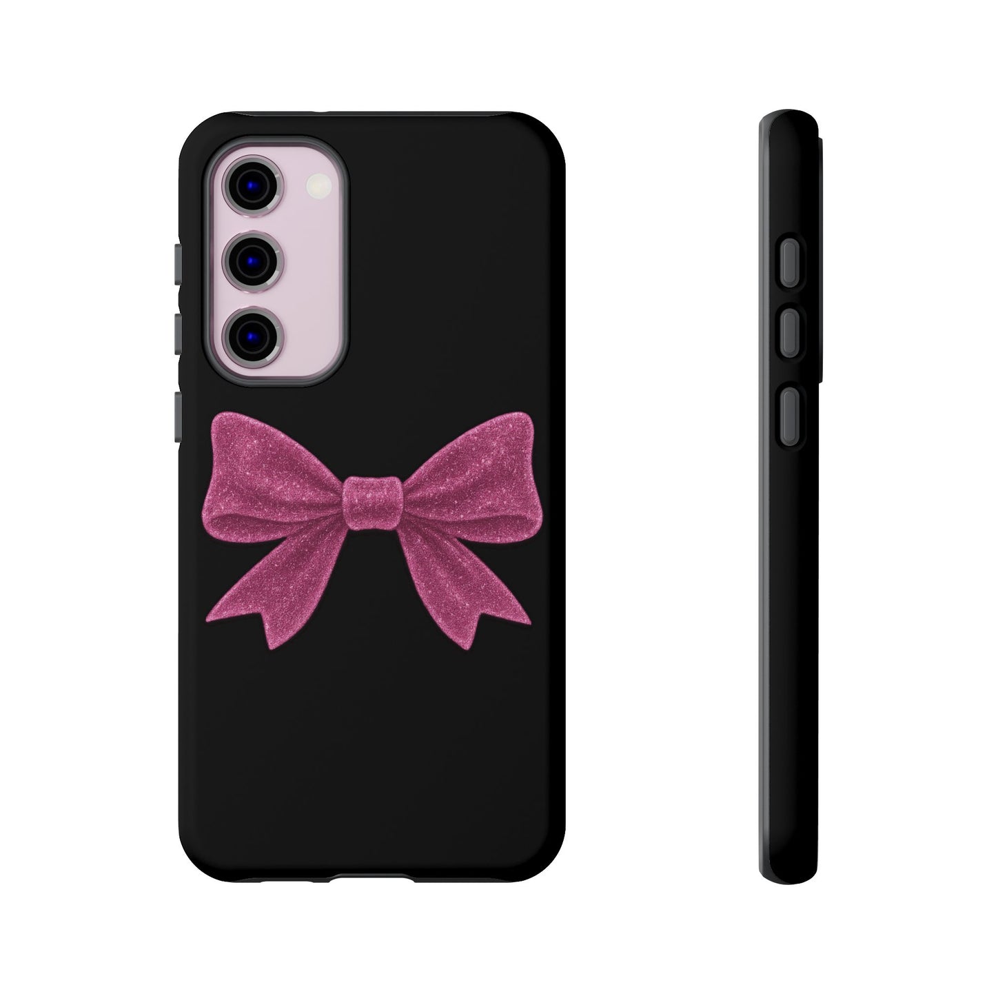 Pink Glitter Bow Samsung Case ā Coquette Aesthetic Phone Cover ā Girly Glossy Galaxy Case ā Cute Soft Girl Tech Accessory ā Kawaii Gift Idea