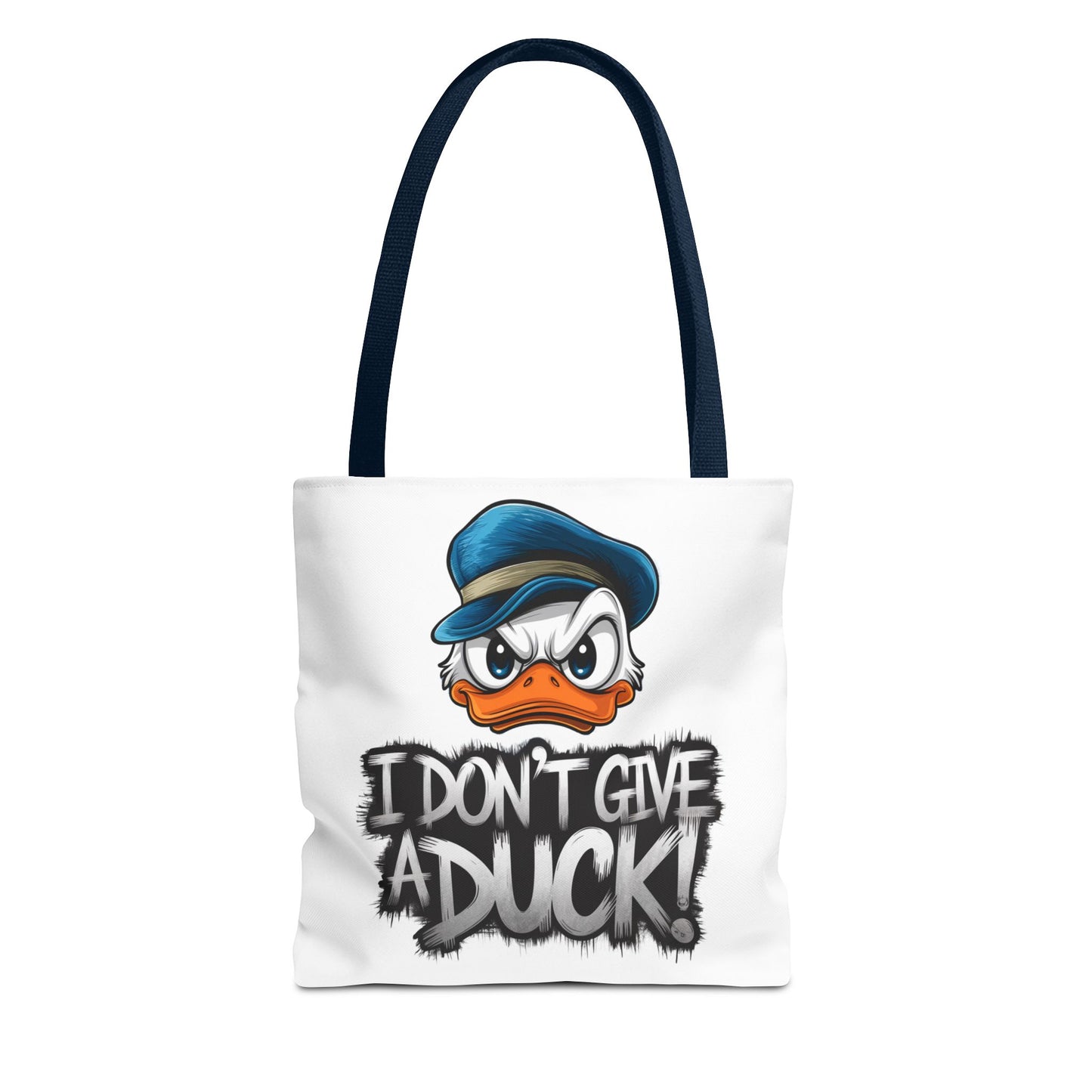 Funny Grumpy Duck Tote Bag | I Don’t Give A Duck Canvas Tote | Eco Reusable Cotton Gift Tote | Cute Animal Humor Market Bag