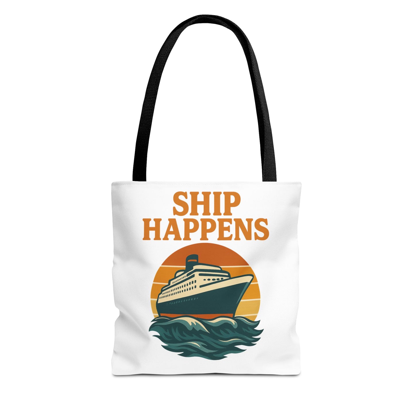 Ship Happens Tote Bag - Fun Nautical Design for Beach Lovers Cruise Bag Unique Gift for Travelers