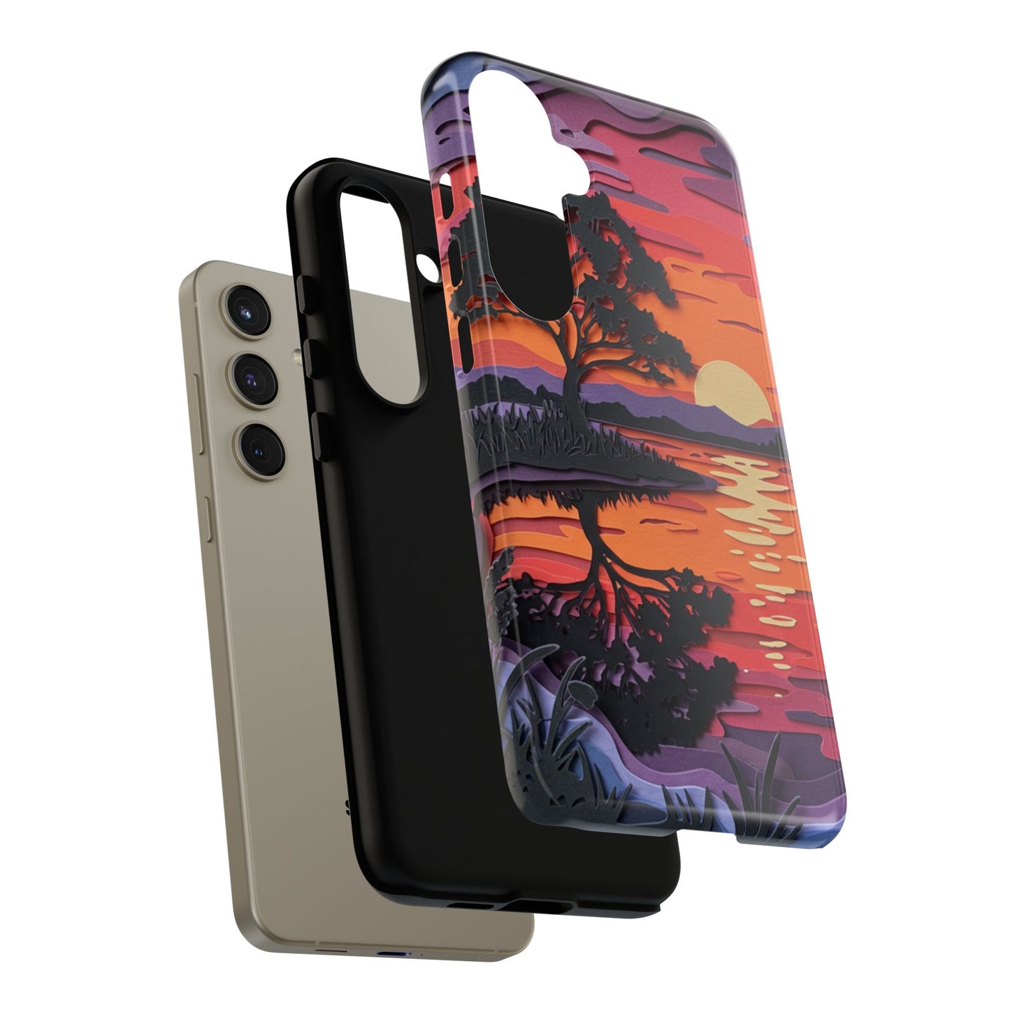 Samsung Galaxy Case - Colorful Paper Art Sunset