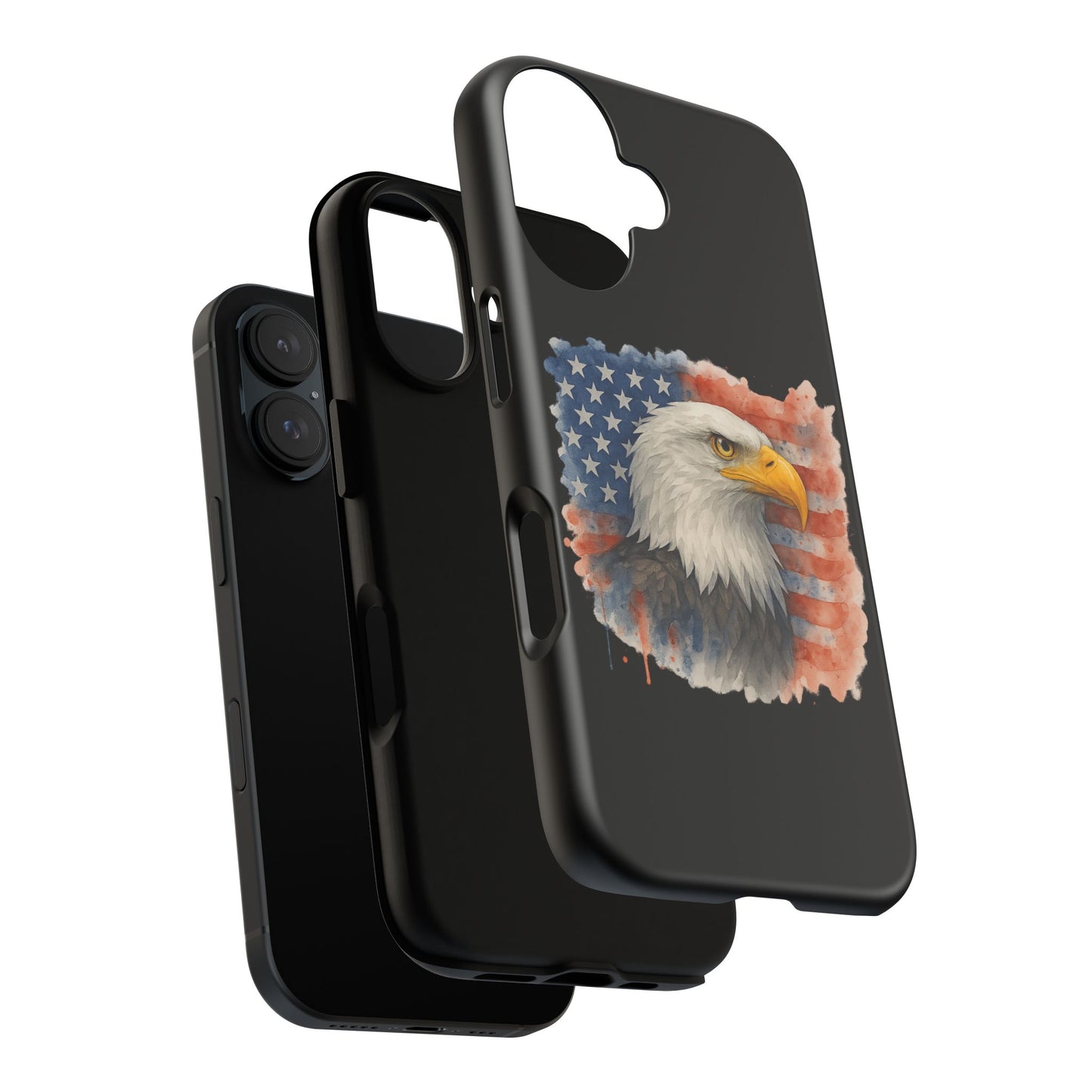 Patriotic Eagle Phone Case for iPhone - Tough Cases with American Flag Design 4th of July Case Memorial Day Veteran's Day