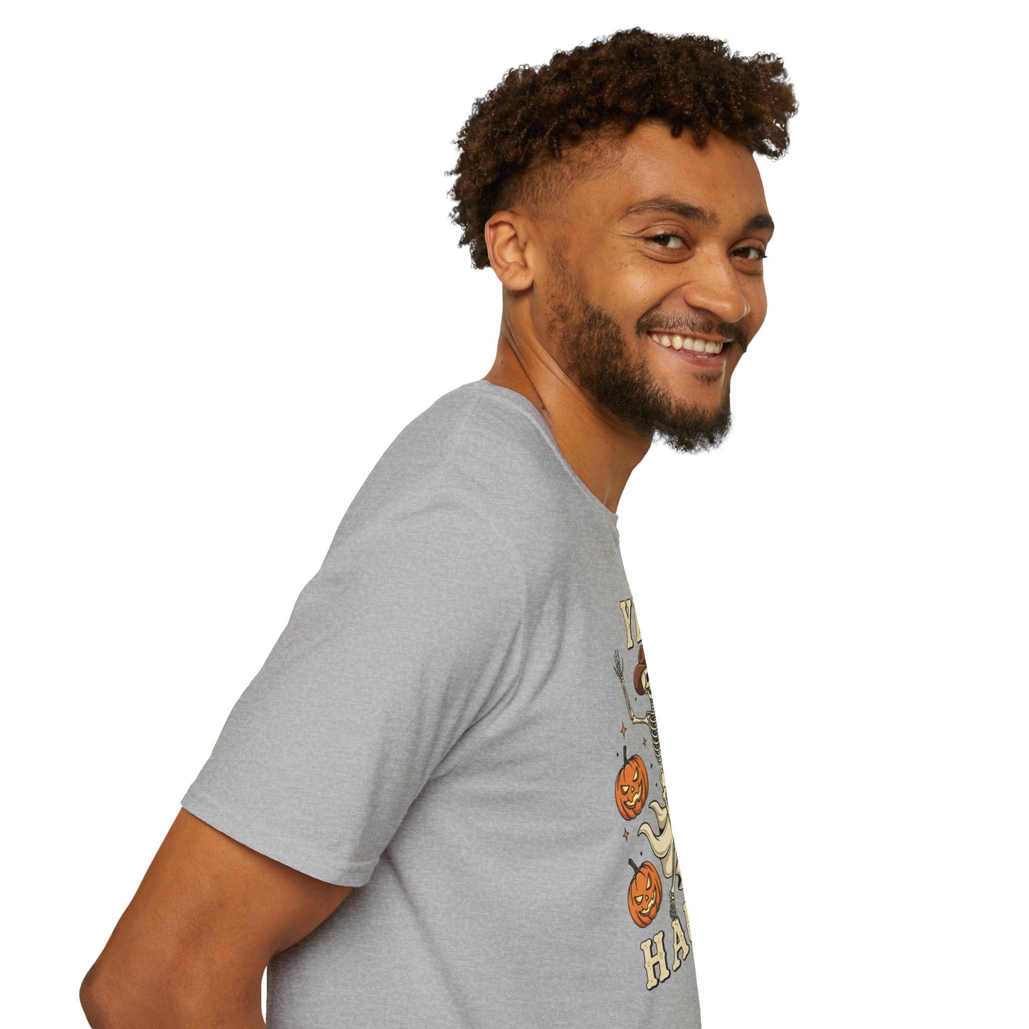 Yee Haunt Skeleton Cowboy Ghost Halloween Shirt - Spooky Western Dancing Skeleton Tee, Pumpkin Haunted Ghost Cowboy Top Fall Graphic Tee