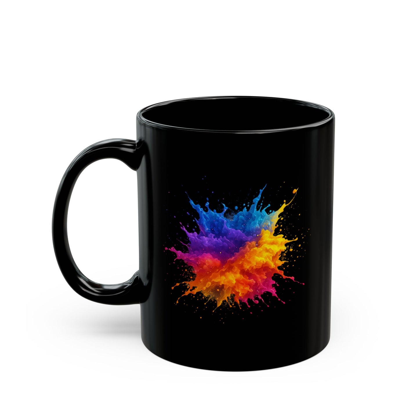 Color Splash Art Mug - Abstract Paint Splash Coffee Cup - Bright Bold Colorful Mug - Artist Gift Idea - Creative Vibe Mug 11oz 15oz