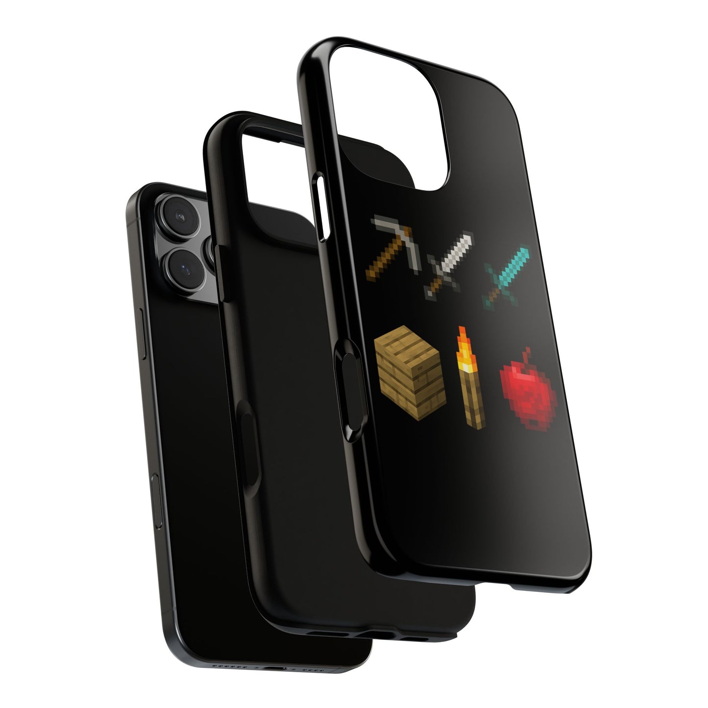 Pixel Art iPhone Case - Gaming-Inspired Tough Case for Gamers inspired by Minecraft Phone Case
