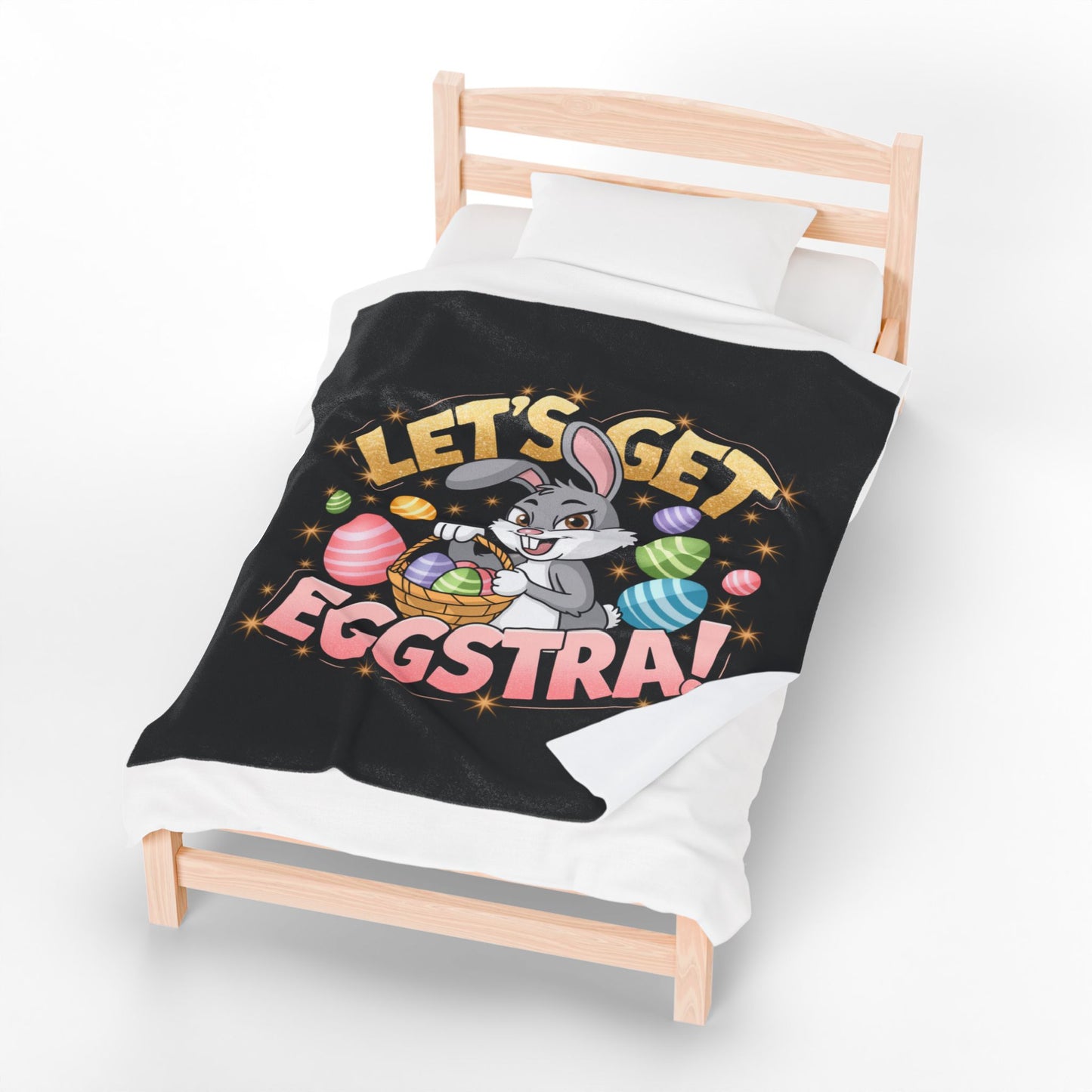 Easter Bunny Plush Blanket Throw Easter Decor Lets Get Eggstra