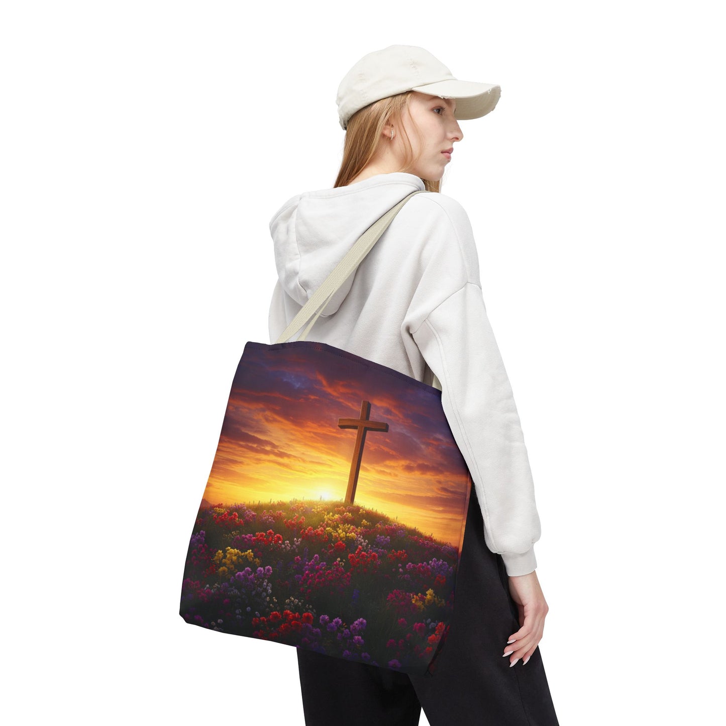 Da Vinci Cross Tote Bag Christian Bag Spiritual Tote Religious Tote Bag