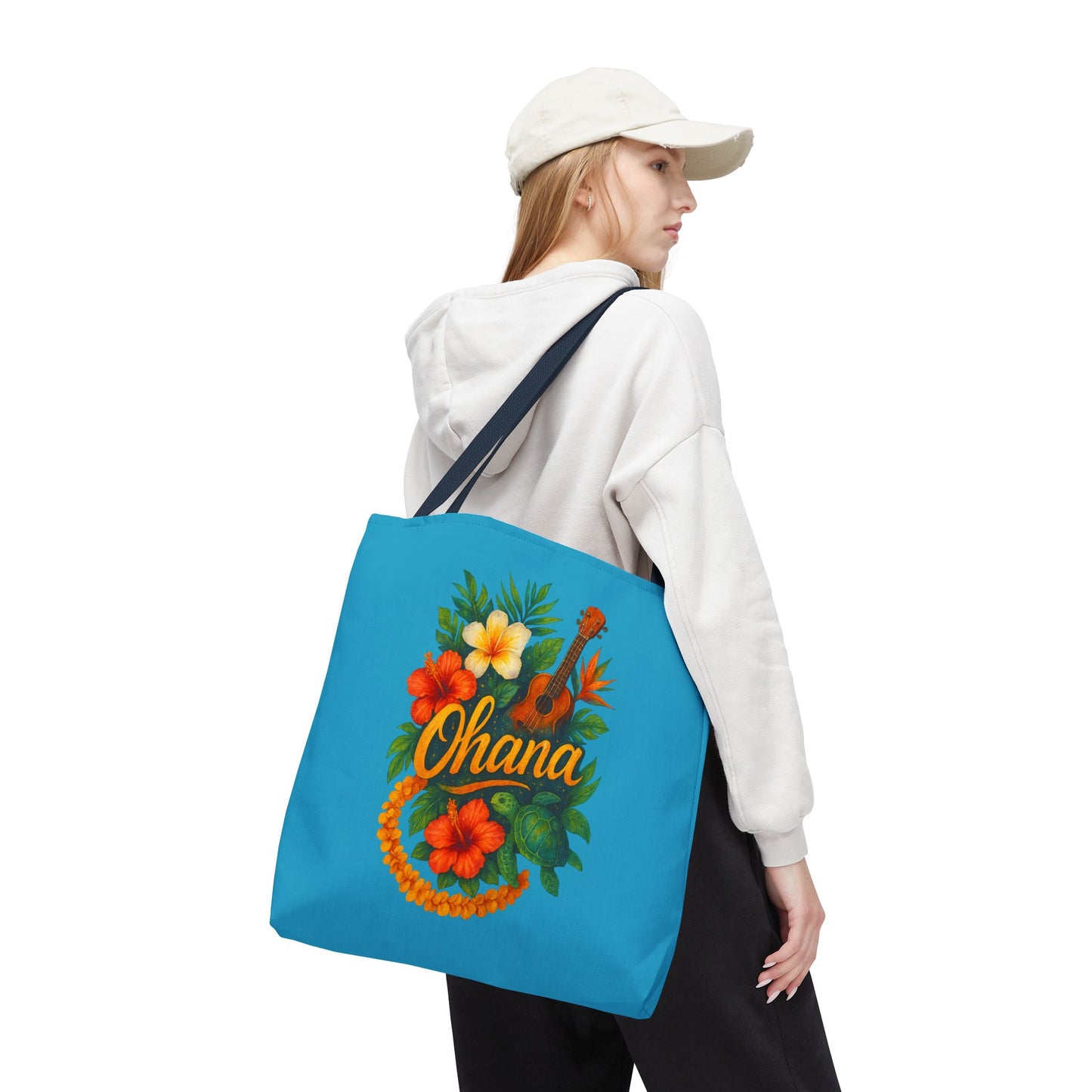 Hawaiian Ohana Tote Bag | Tropical Reusable Beach Bag | Aloha Gift Idea | Island Vibes Bag | Summer Tote | Luau Party Favor | Coastal Bag
