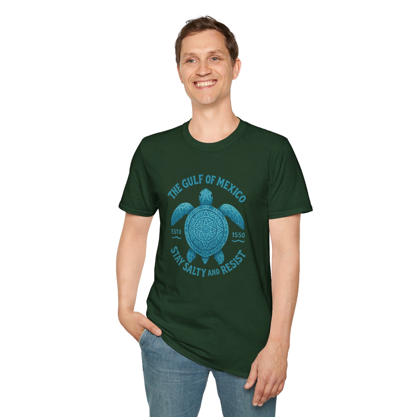 Gulf of Mexico Watercolor Sea Turtle T-Shirt - Ocean Wildlife Tee - Nature Lover Gift - Summer Beach Top - Coastal Art Graphic Tee