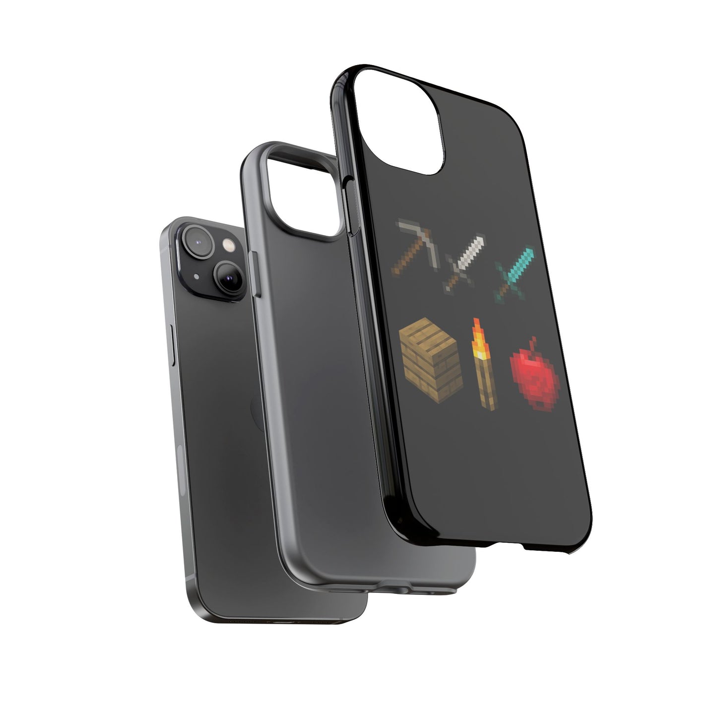 Pixel Art iPhone Case - Gaming-Inspired Tough Case for Gamers inspired by Minecraft Phone Case