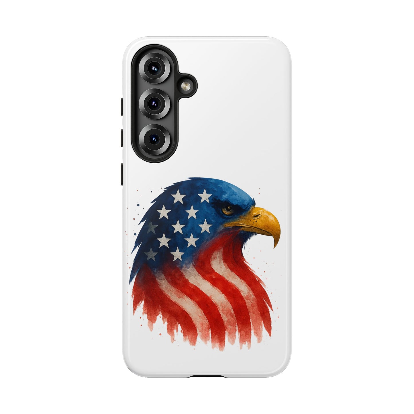 Patriotic Eagle Samsung Case - USA Flag Rugged Tough Cover, Dual-Layer Protection, Veteran and 4th of July Gift Galaxy Series