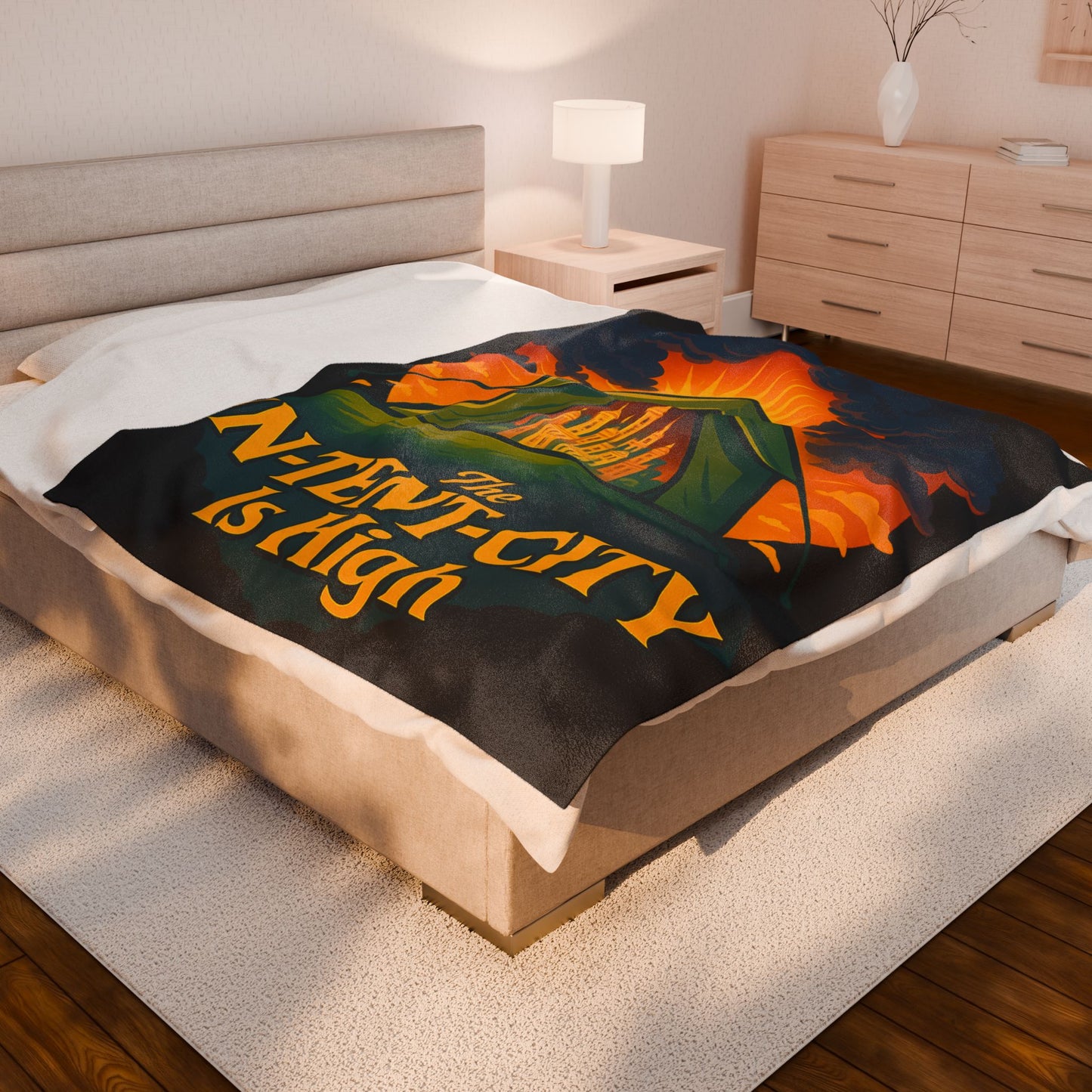Plush Blanket - The In-Tent-City is High Intensity Throw Decor Funny Blanket