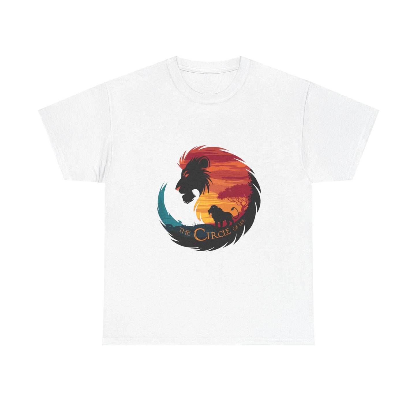 The Circle of Life Lion Shirt – Sunset Safari Wildlife Graphic Tee – Inspirational Nature T-Shirt for Animal Lovers & Adventure Fans