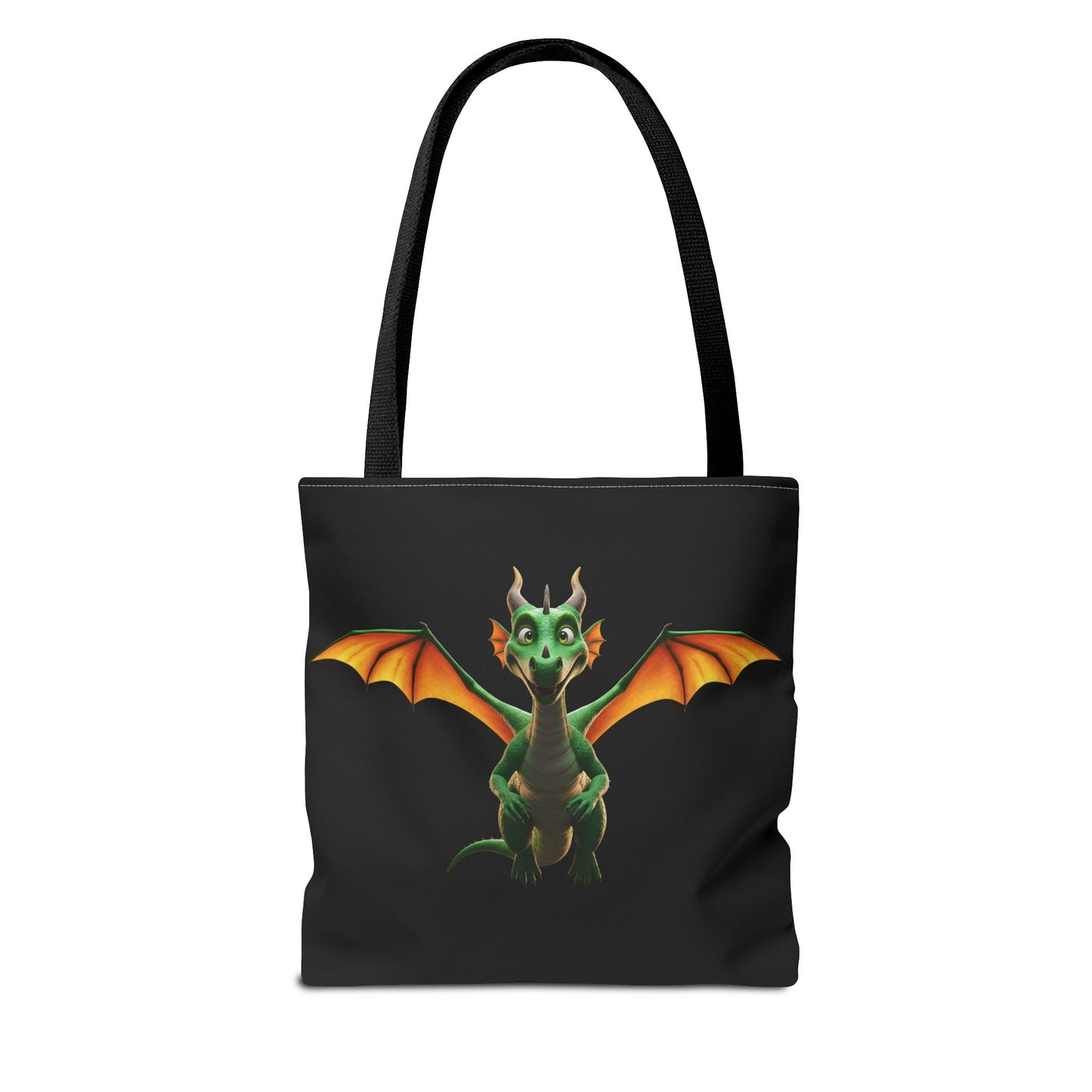 Double-Sided Fantasy Dragon Tote Bag - Cute Green & Blue-Red Dragons, Eco Canvas Book Lover Gift, Reusable Shopping Tote