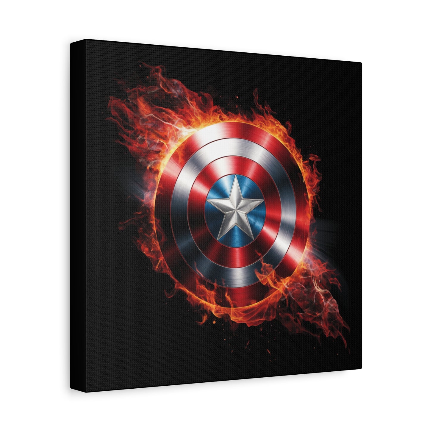 Captain America Shield Canvas Art - Stretched Matte Wall Decor