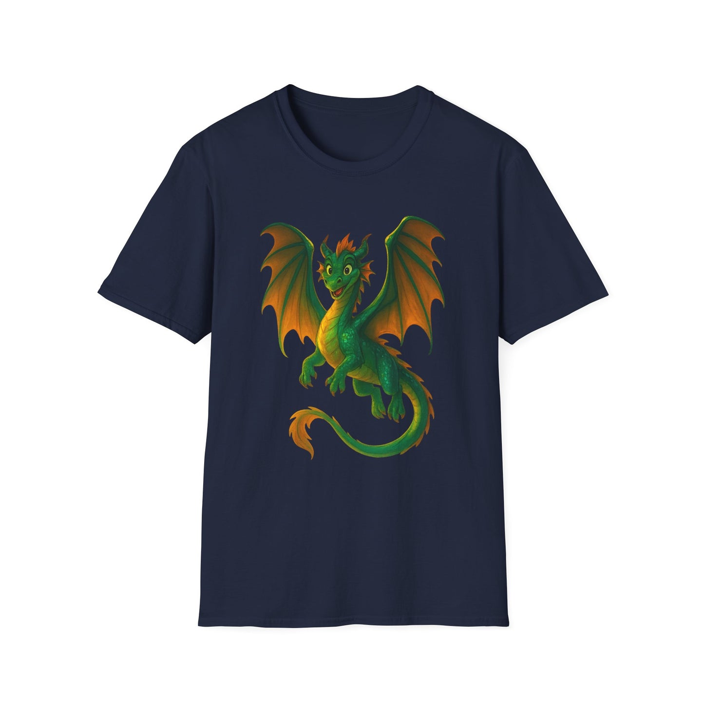 Green Dragon Fantasy T-Shirt | Unisex Mythical Creature Tee | DnD Gamer Gift | Cool Dragon Shirt | Magic RPG Nerdy Graphic Tee