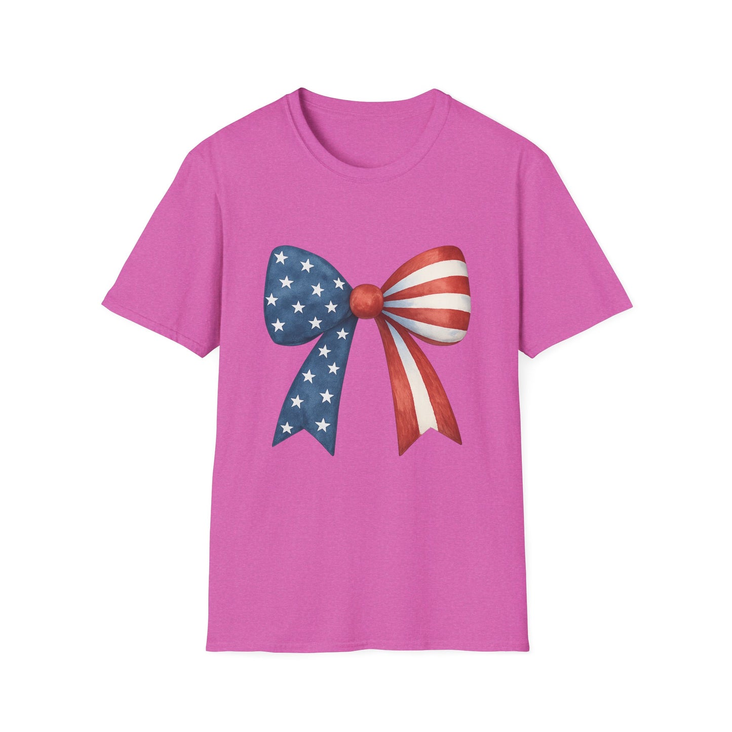 Patriotic Bow USA T-Shirt | 4th of July Shirt | American Flag Bow Tee | Independence Day Shirt | July 4th Graphic Tee | USA Pride Shirt