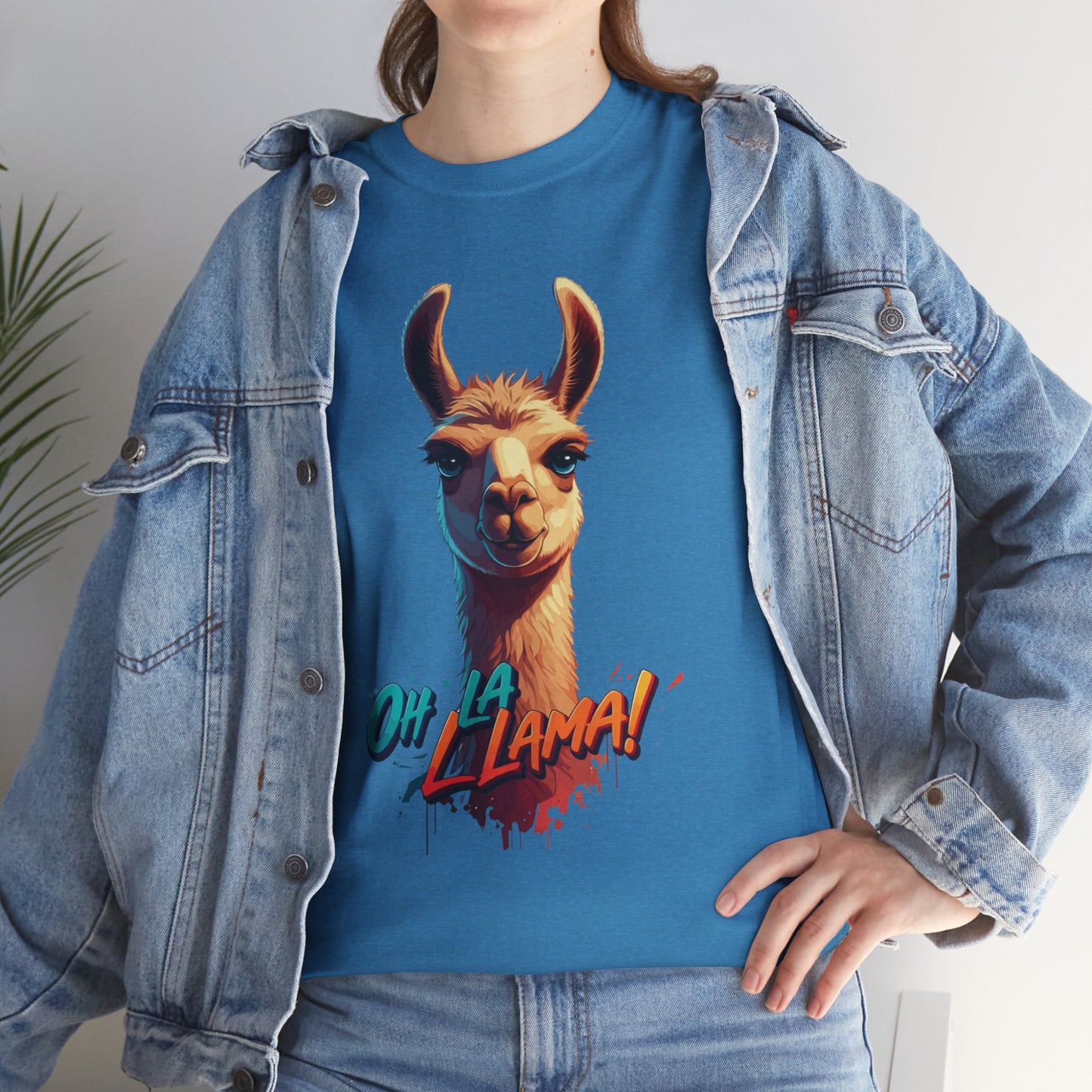 Oh la Llama Graphic Tee | Fun Llama T-Shirt, Cute Animal Lover Shirt, Llama Lover Gift, Quirky Party Tee, Trending Llama Fashion