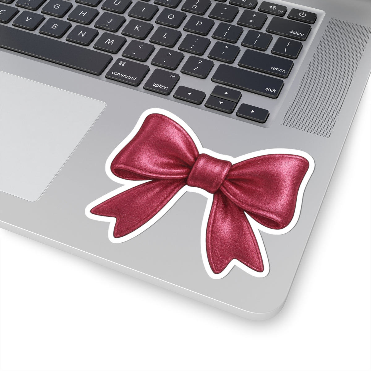 Kiss-Cut Stickers - Metallic Pink Bow Design Boho Decal Pink Decal