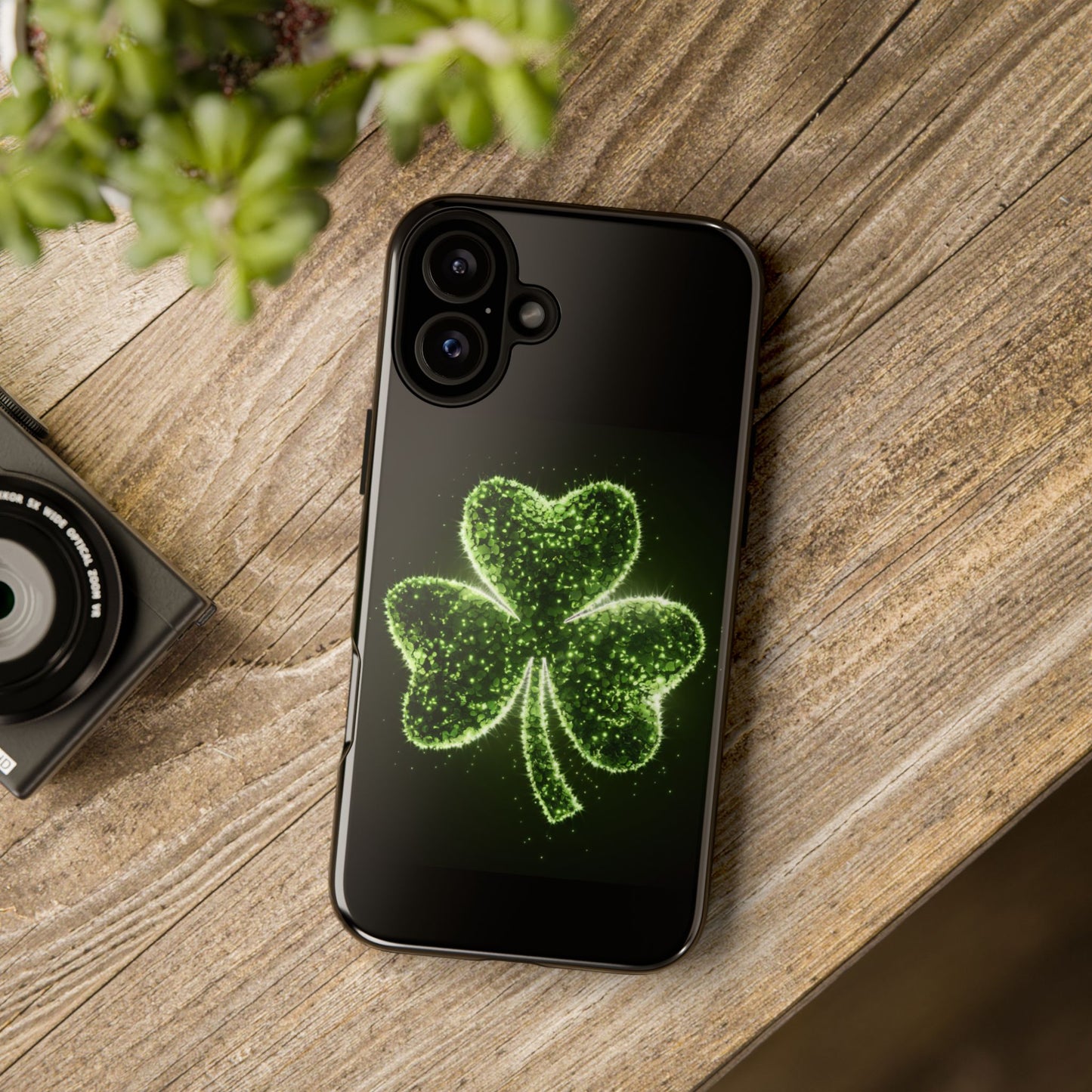 iPhone Tough Case - Shiny Shamrock Design