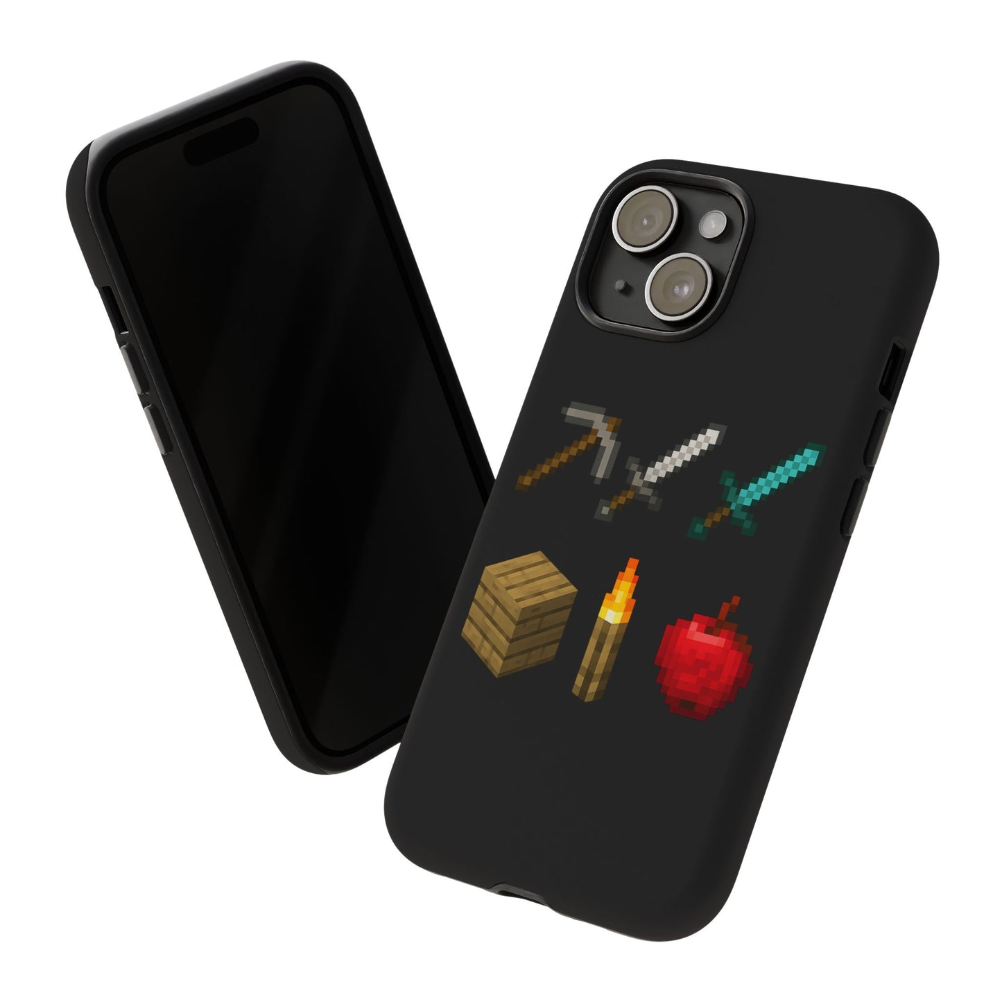 Pixel Art iPhone Case - Gaming-Inspired Tough Case for Gamers inspired by Minecraft Phone Case