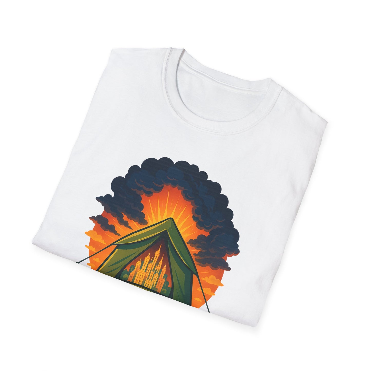 In-Tent-City Is High Camping Tee | Retro Tent Graphic T-Shirt for Hikers & Campers | Funny Outdoorsy Gift | Vintage Style Unisex Tee