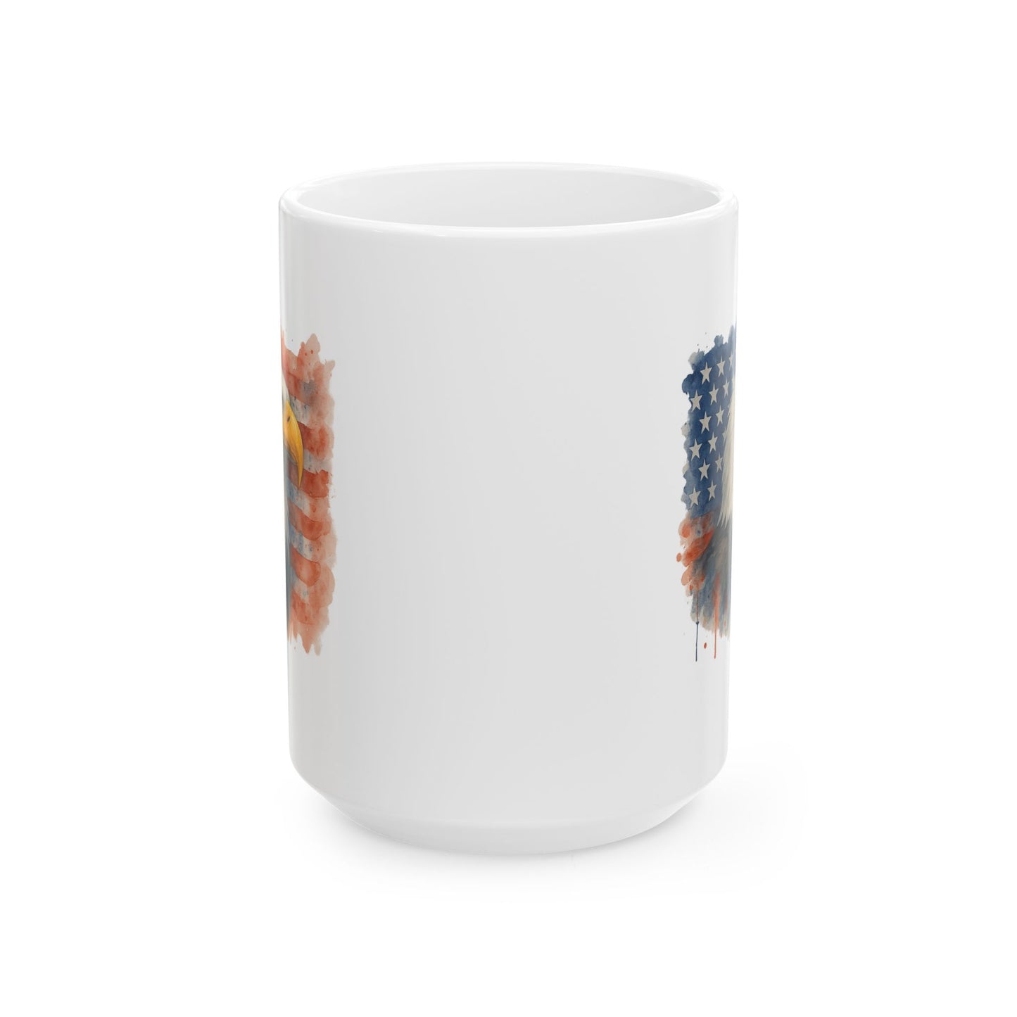 Patriotic Eagle Mug – American Flag Coffee Cup with Bald Eagle Design | USA Pride Gift for Veterans, Memorial Day, Independence Day