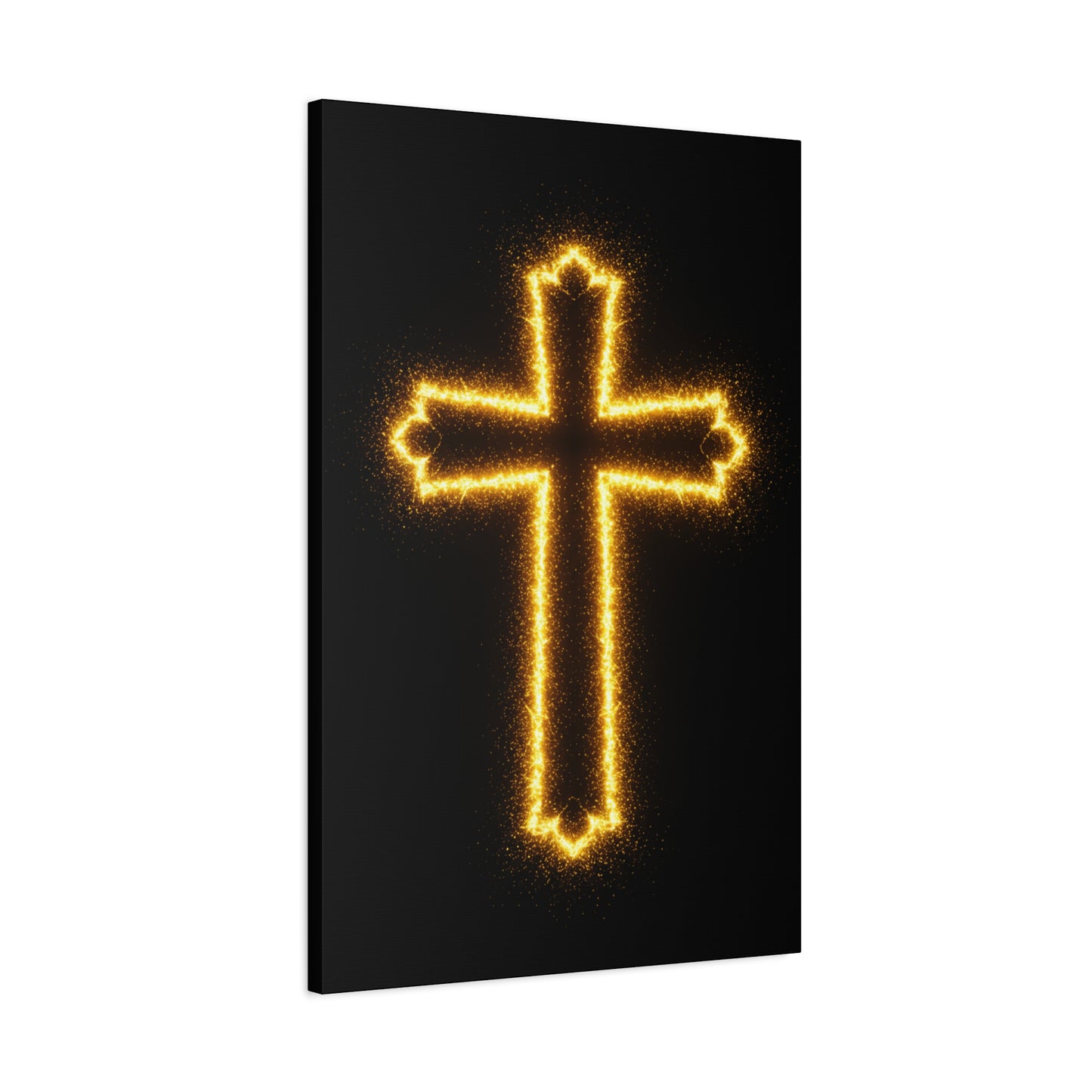 Glowing Cross Matte Canvas Wall Art