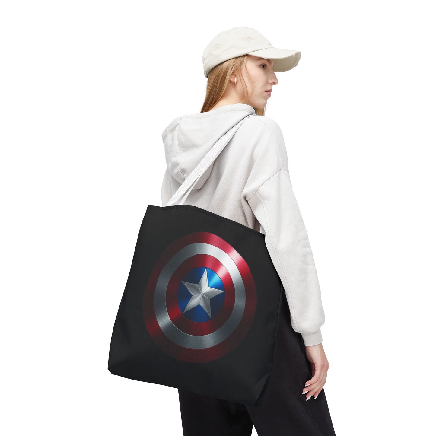 Heroic Shield Tote Bag - Stylish Marvel-Inspired Carryall for Fans