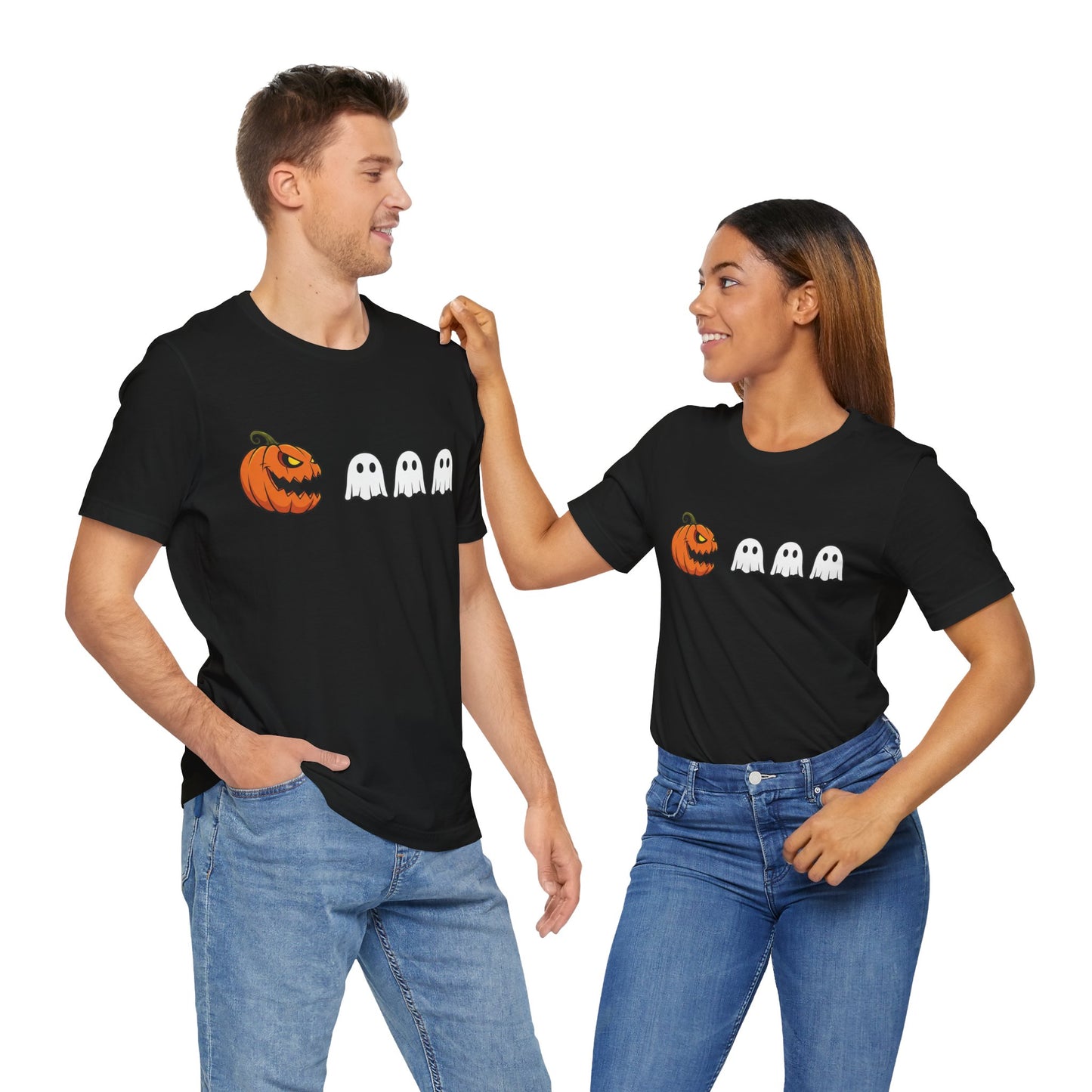 Pumpkin Pac-Man Shirt, Halloween Arcade Tee, Pumpkin Chase Ghosts Tee, Retro Gaming Halloween, Spooky Season Shirt, Vintage Game Pumpkin Top