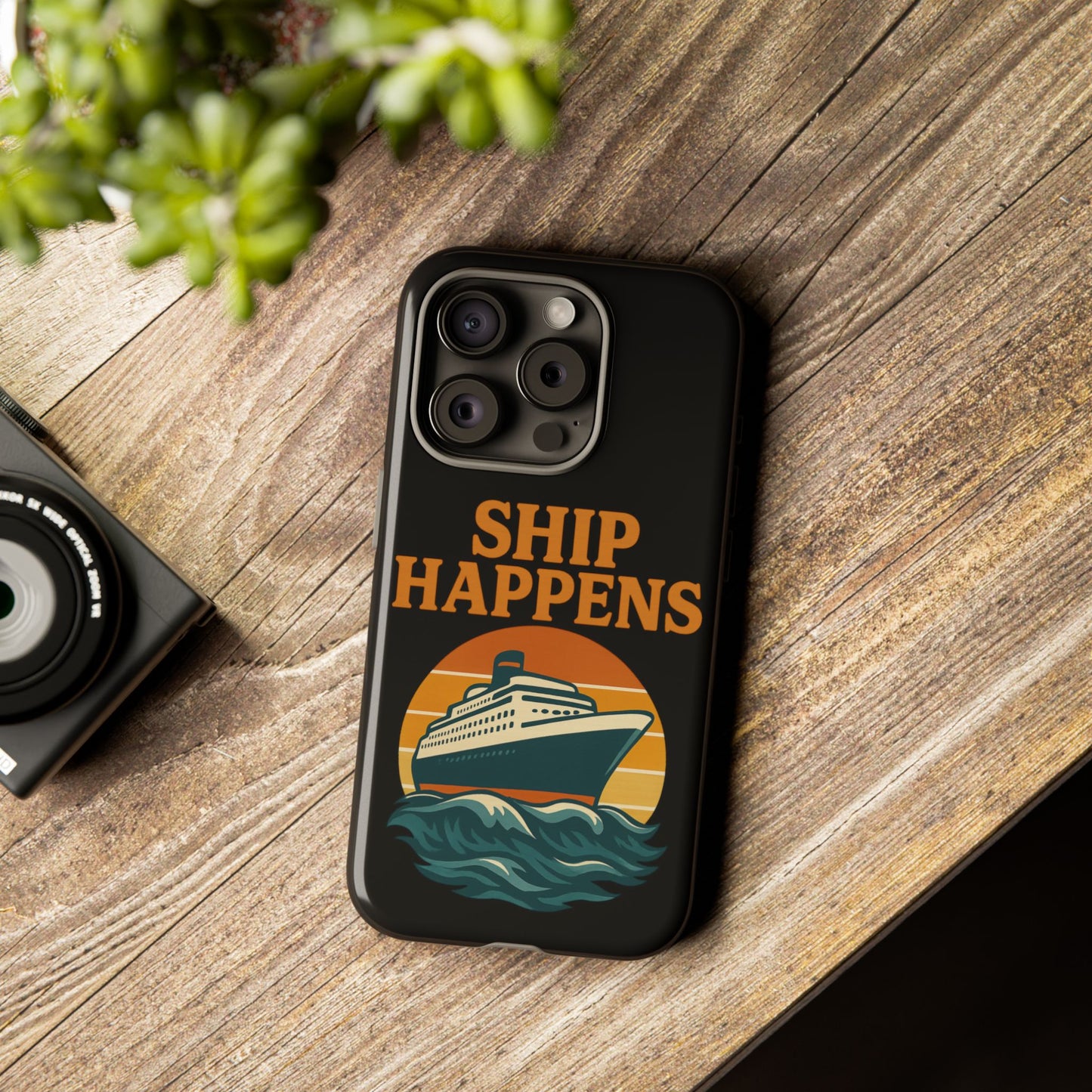 iPhone Case Ship Happens Sunset Cruise Case Gift for Travel Lovers Nautical Phone Case Cruise Accessory