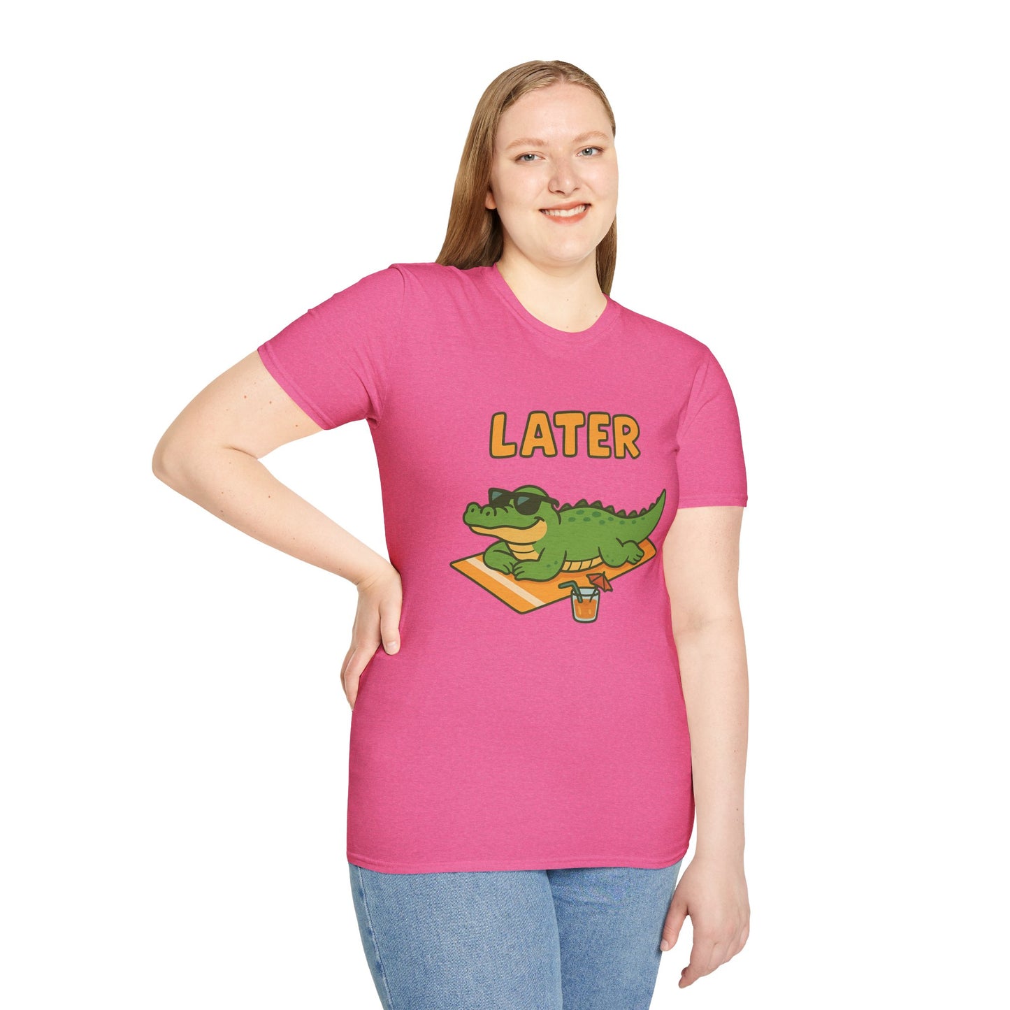 Later Gator Graphic Tee - Funny Alligator T-Shirt | Funny Summer Shirt | Trendy Animal Tee | Cute Gator Gift | Y2K Retro Humor Tee