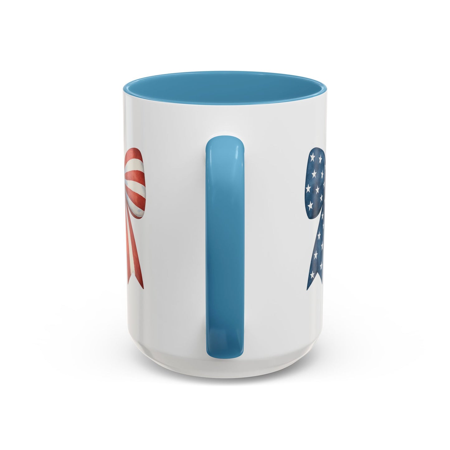Patriotic Bow Mug | 4th of July Coffee Mug | American Flag Mug | USA Stars Stripes Cup | July 4th Gift Idea | Red White Blue Drinkware