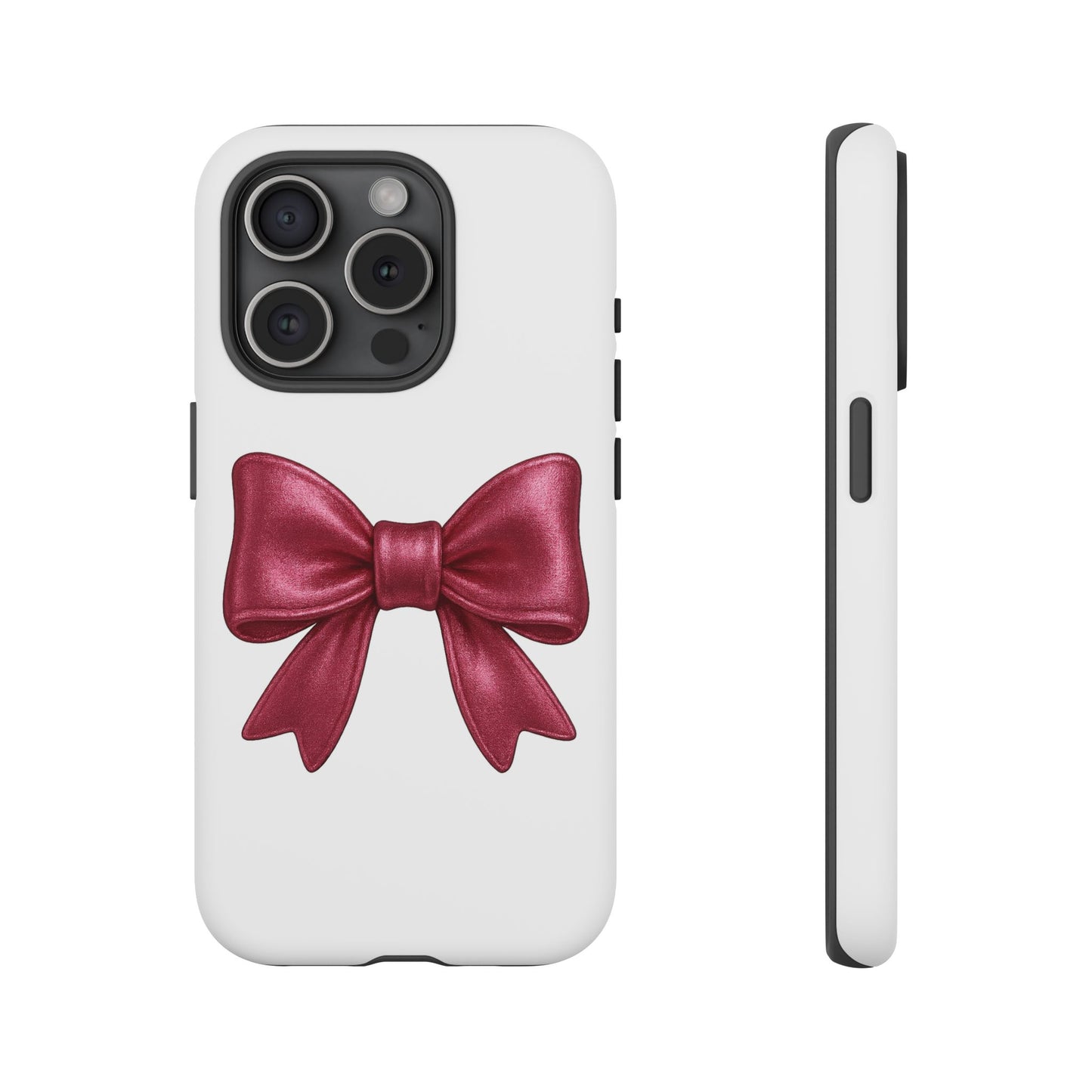 Pink Bow iPhone Case – Cute Girly Phone Cover – Glossy Ribbon Coquette Case – Soft Girl Aesthetic Accessory – Gift for Her iPhone