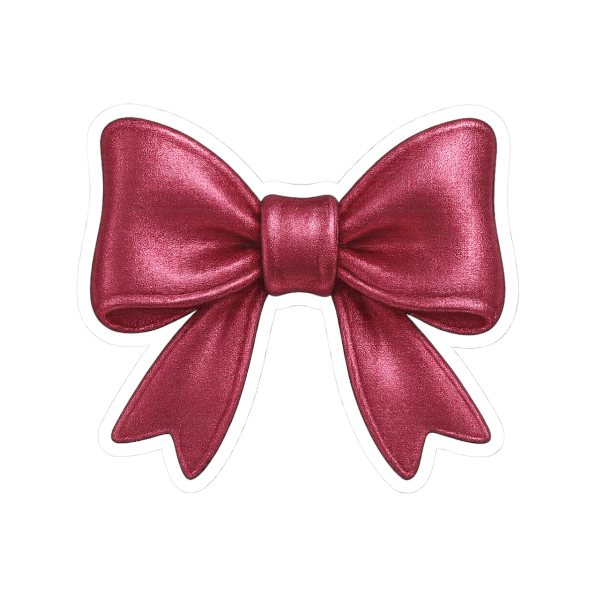 Kiss-Cut Stickers - Metallic Pink Bow Design Boho Decal Pink Decal