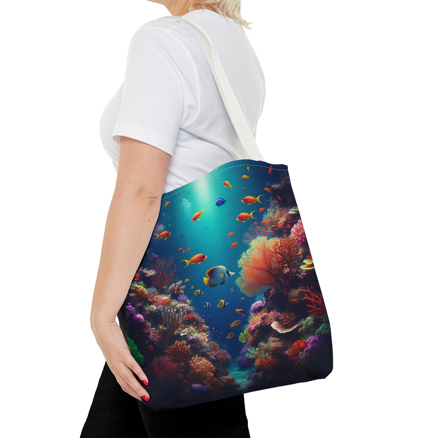 Coral Reef Illustrated Tote Bag