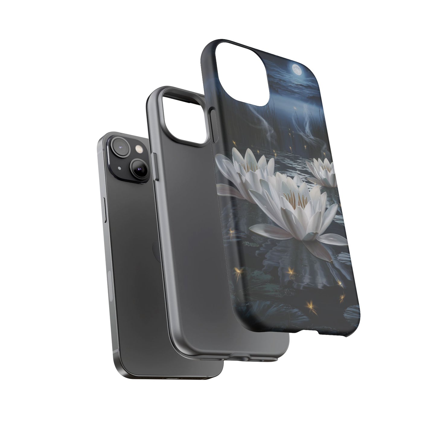iPhone Case - Water Lilies Moonlight Design