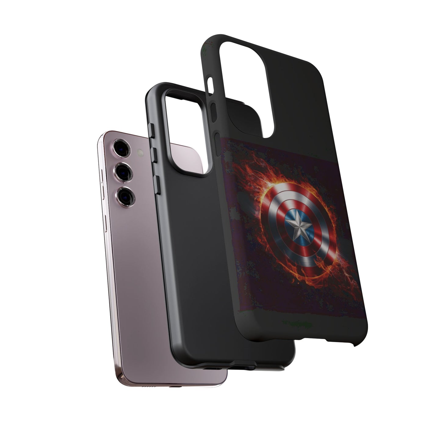 Captain America Shield in Flames Samsung Galaxy Tough Case