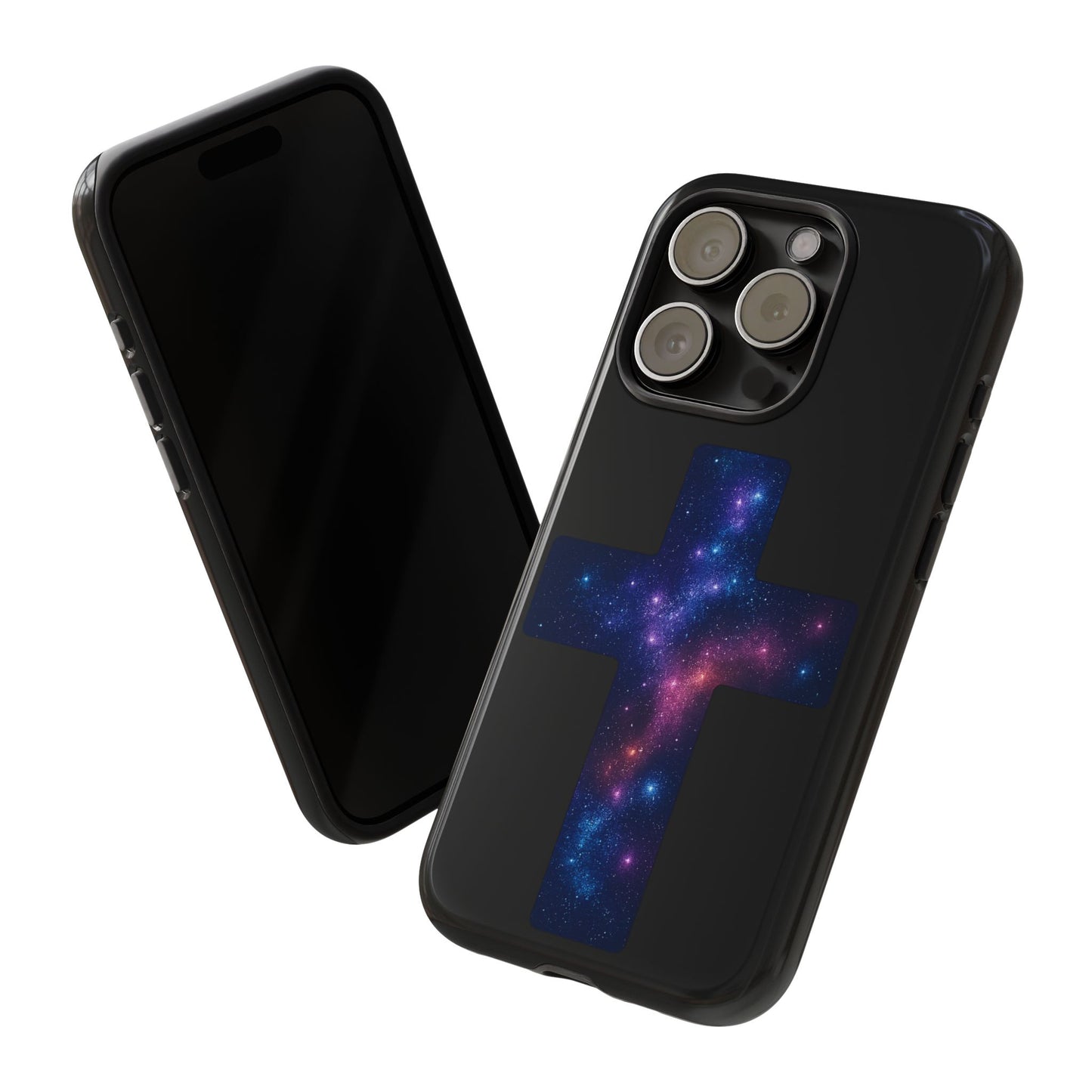 iPhone Case - Galactic Cross design Christian Phone Case Spiritual iPhone Accessory Religious Case Gift for Believers