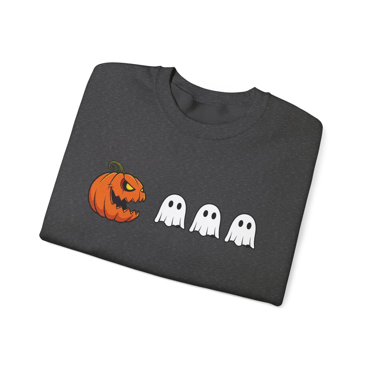 Pumpkin Ghost Sweatshirt, Funny Halloween Crewneck, Spooky Ghost Sweater, Cute Pumpkin Sweatshirt, Fall Outfit, Scary Face Sweatshirt
