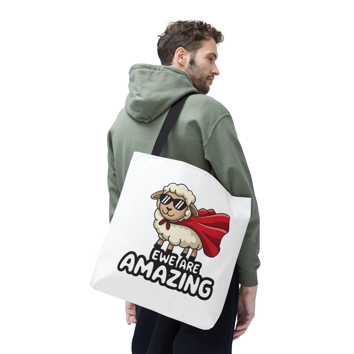Sheep Tote Bag - Ewe Are Amazing Inspirational Bag Everyday Tote Funny Bag